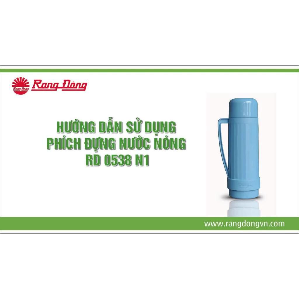 Phích nước mini Rạng Đông 1 lit giữ nhiệt cao cấp, bình giữ nhiệt cầm tay cá nhân đựng nước nóng, Model: RD 1038 N2