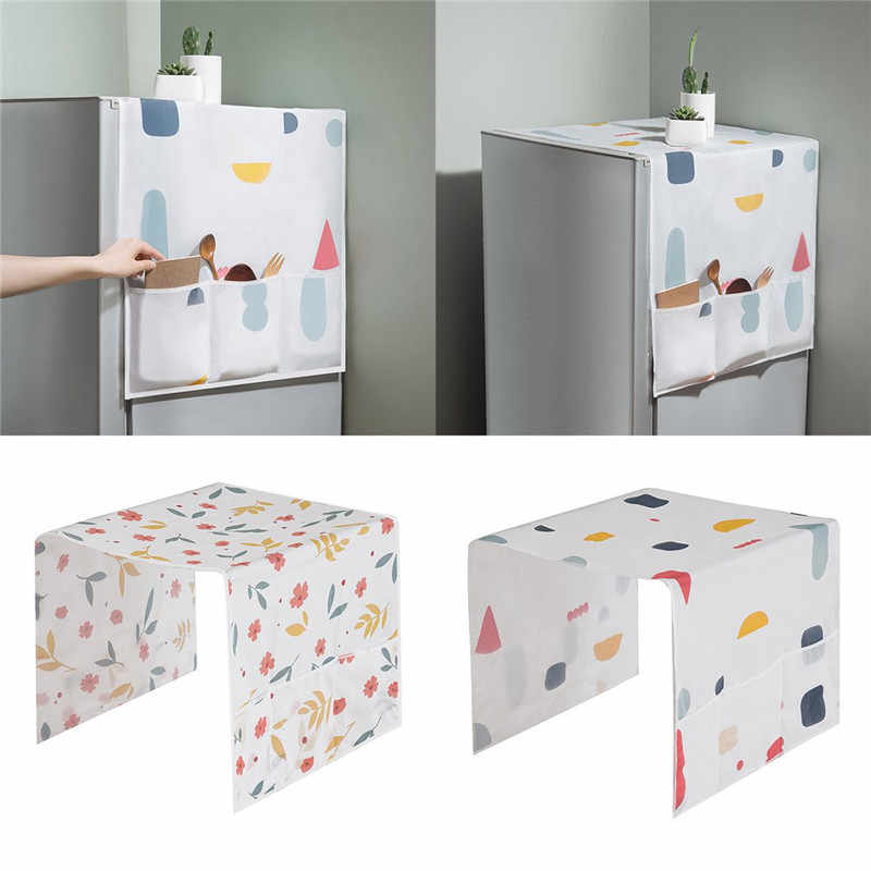 Bộ 2 tấm phủ tủ lạnh, máy giặt có túi 2 bên, chất liệu chống thấm nước, bền đẹp