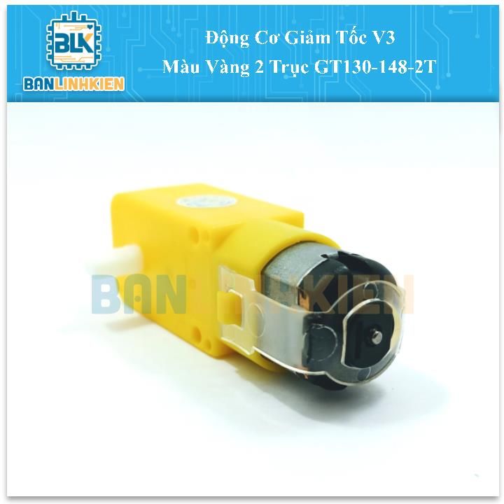 Động cơ giảm tốc v3 màu vàng 2 trục gt130-148-2t