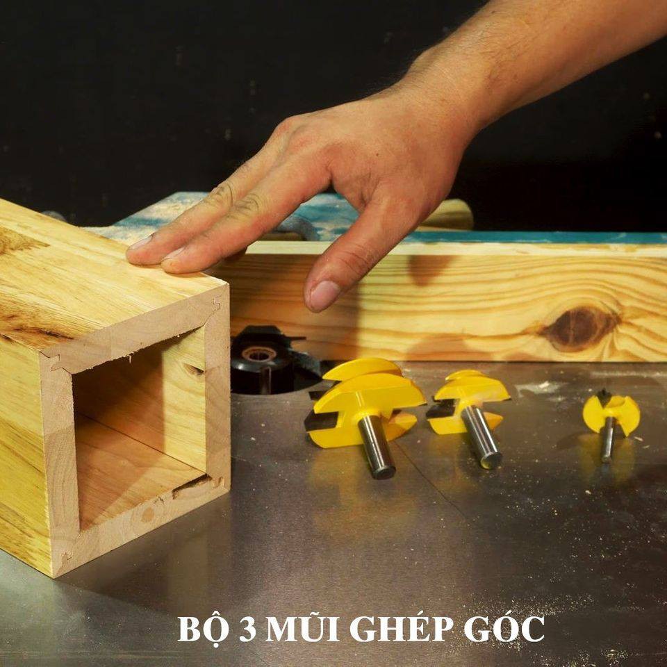 Mũi Ghép Góc Vàng - Mũi Ghép Góc Vàng Vinachi chuyện dụng cho các sản phẩm cắt sâu, không bám gỗ giúp đẩy mũi khoan nhẹ nhàng