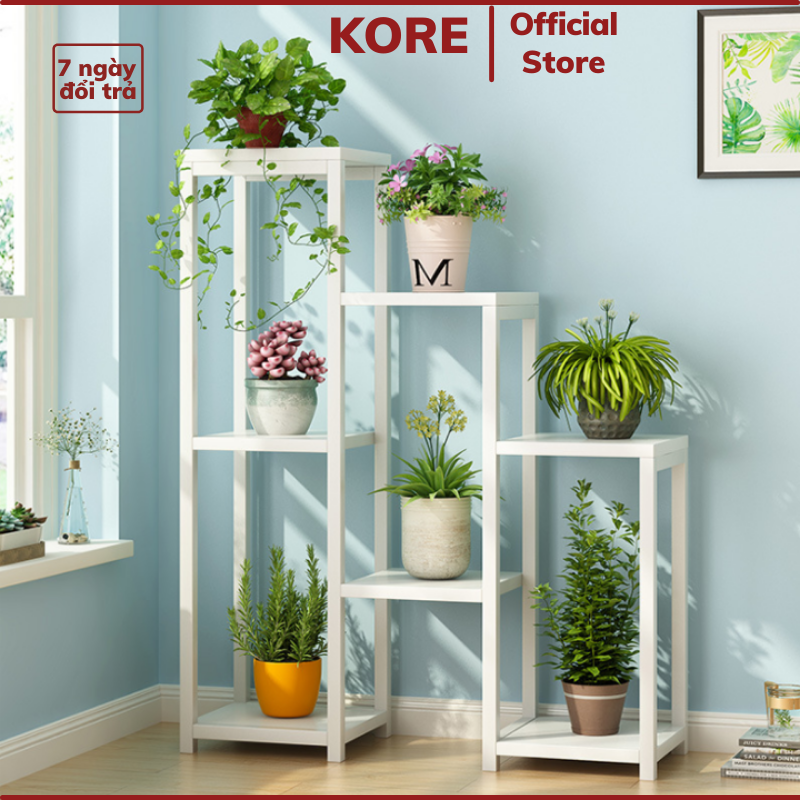 Kệ hoa để cây cảnh trang trí trong phòng khác, khung thép, Kệ hoa phòng khách, Kệ để hoa ban công