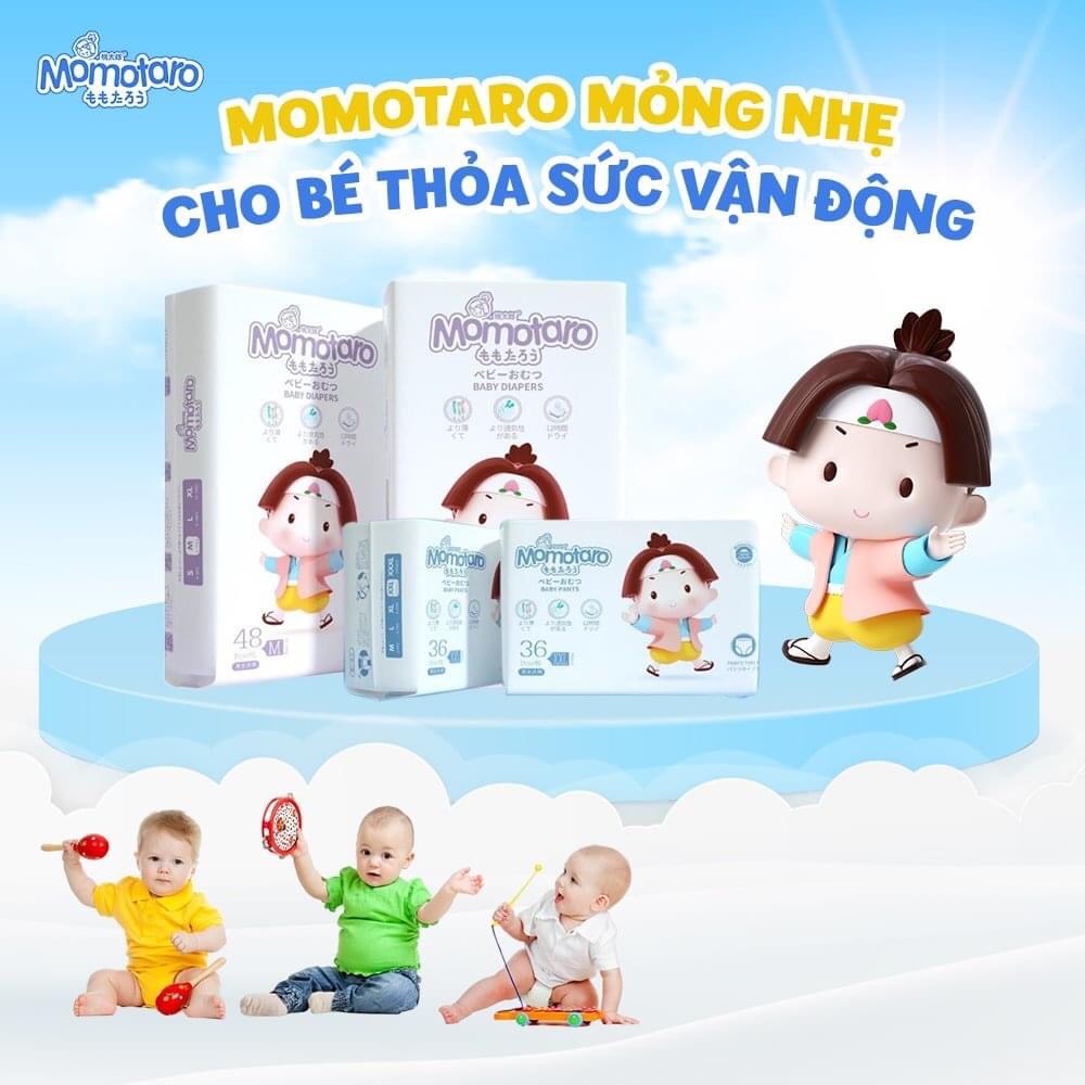 Combo 2 bịch bỉm momotaro đủ size dán quần
