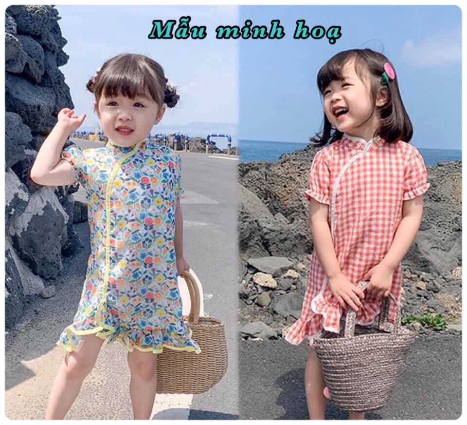 [HCM]SƯỜN XÁM HOA MANGO SIÊU SANG CHẢNH CHO BÉ GÁI từ 8 -24kg- Sumikid chính hãng - thời trang trẻ em cao cấp - váy xinh cho bé gái - đầm váy cao cấp cho bé - June - BFVN bé