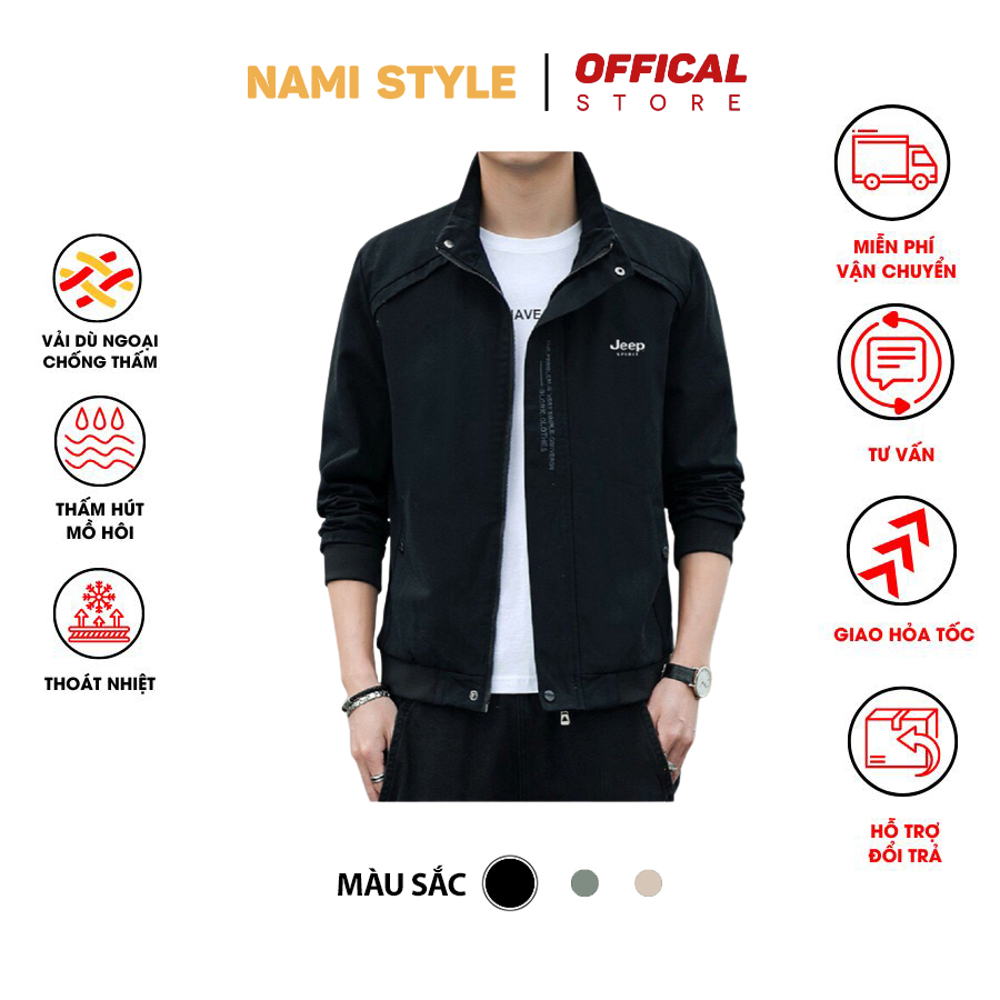 Áo khoác dù nam dày 2 lớp, Basic cao cấp-AK06