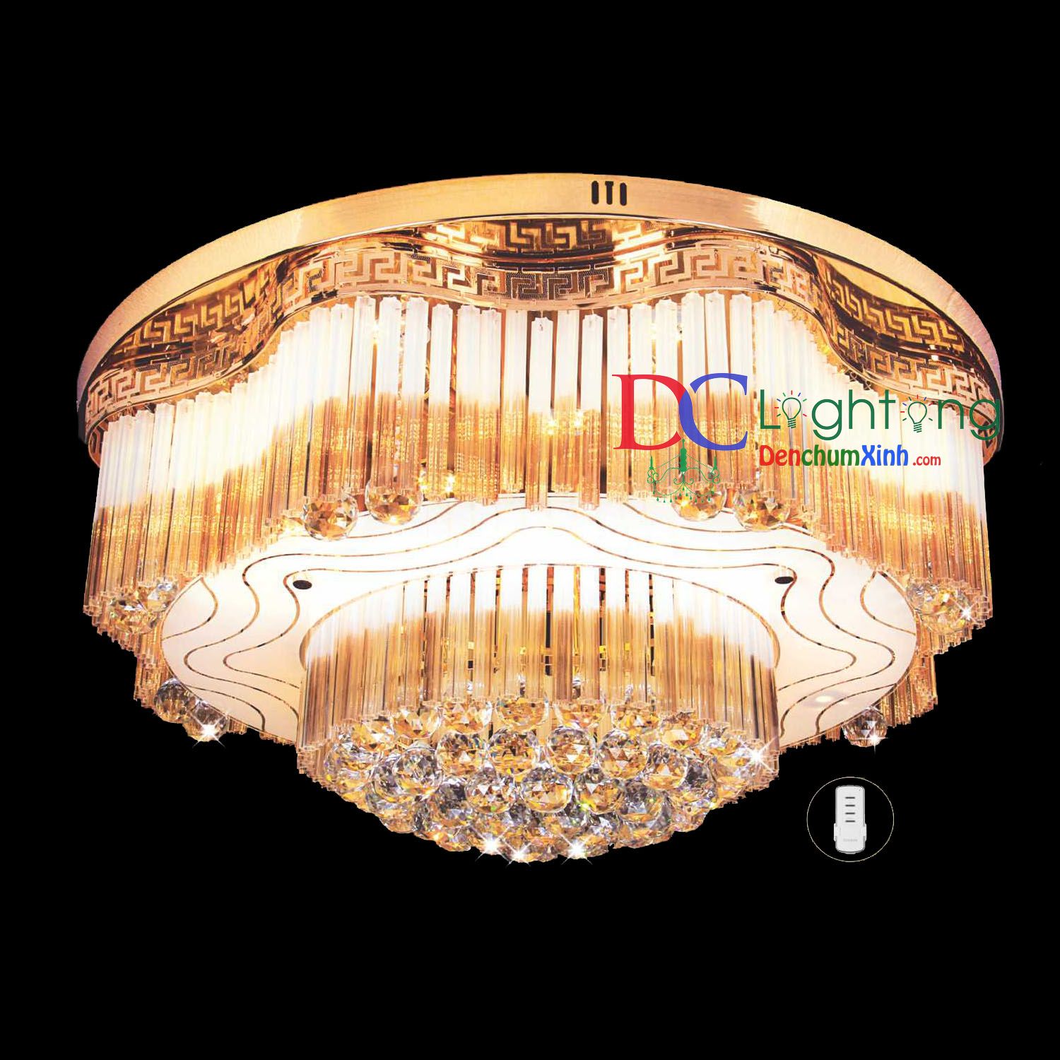 Đèn ốp trần Pha Lê  DCX8905A ( Rộng 80cm )