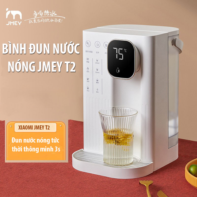 Bình đun nước nóng, bình đựng nước nóng jmey t2 thông minh tức thời 3s, bình đựng nước để bàn tại nhà