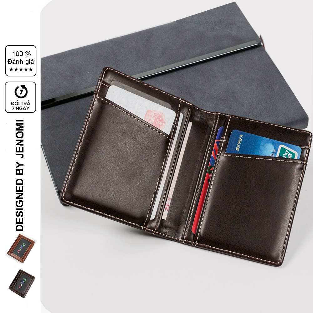 Ví nam đựng card feasty da nhập khẩu, bóp bỏ túi đựng tiền và thẻ mini nhỏ gọn vd09