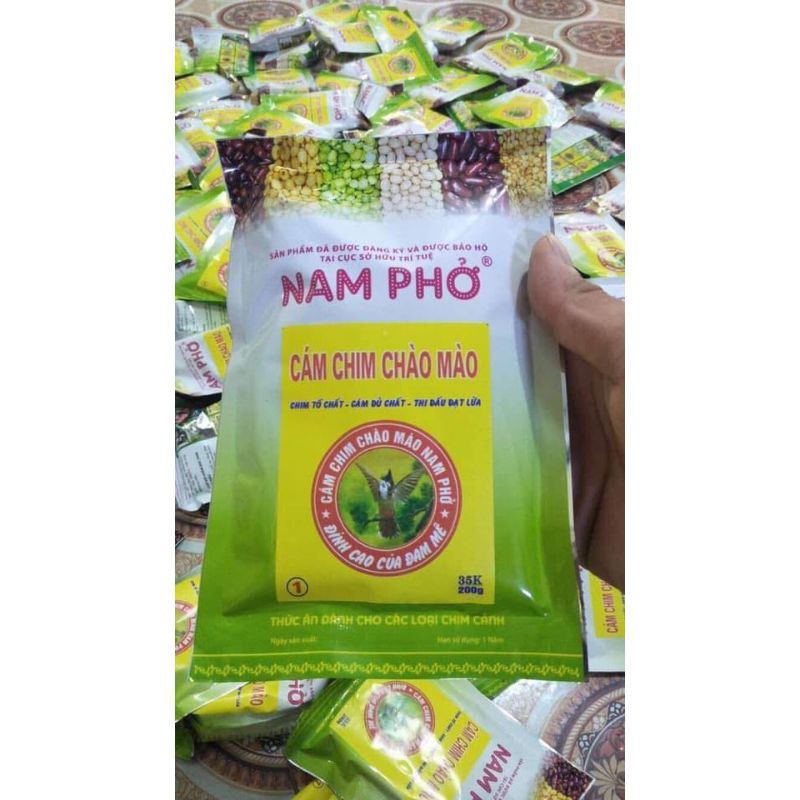 Cám nam phở chào mào số 1 : 200g- giúp chim thay lông- hót căng