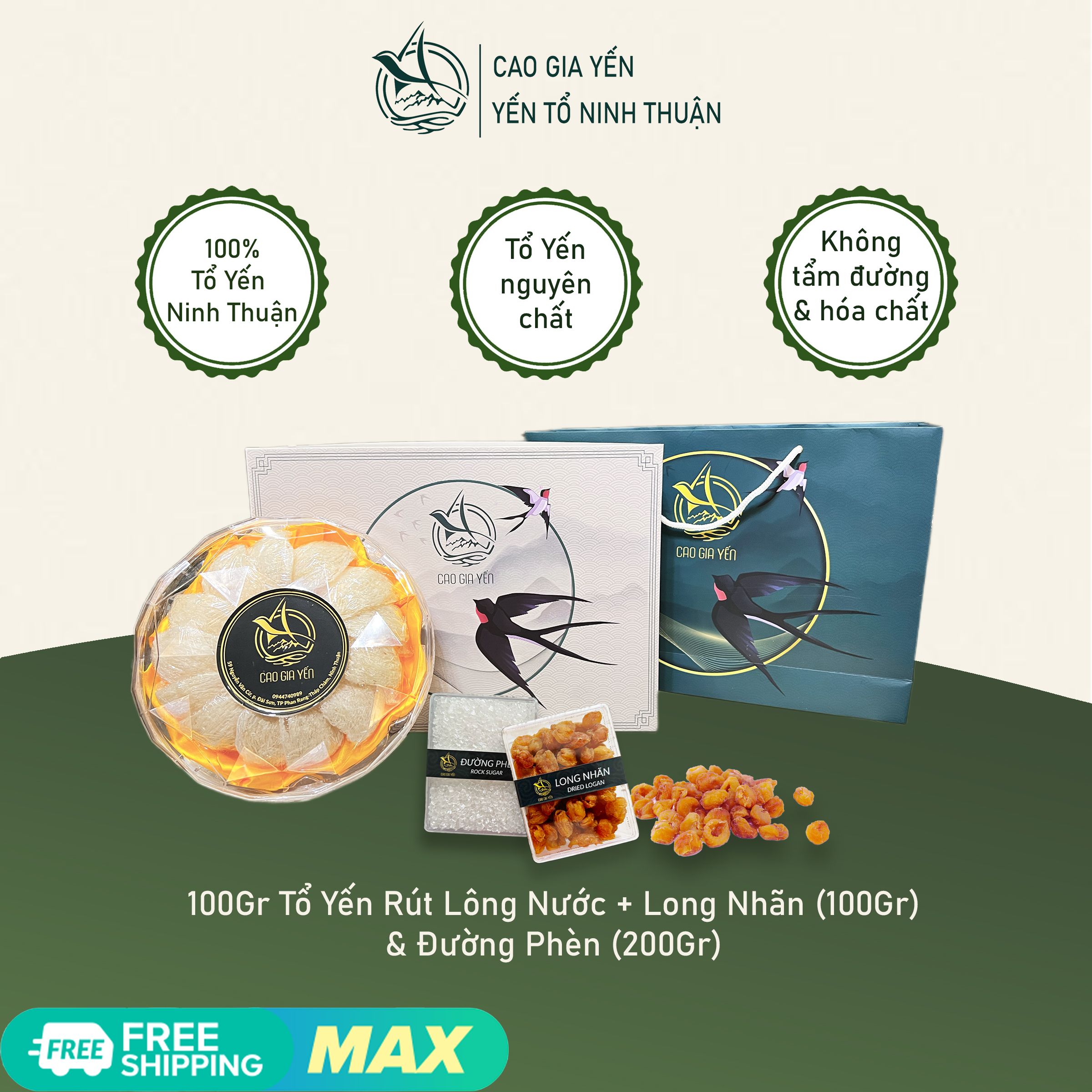 Tổ yến ninh thuận rút lông cao cấp cao gia yến