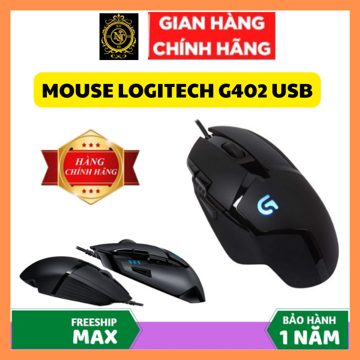 Chuột mouse logitech g402 usb-chuột chơi game logitech g402-chuột chơi game mạnh mẽ, mượt mà-mouse logitech g402 usb black. bảo hành uy tín. lỗi 1 đổi 1