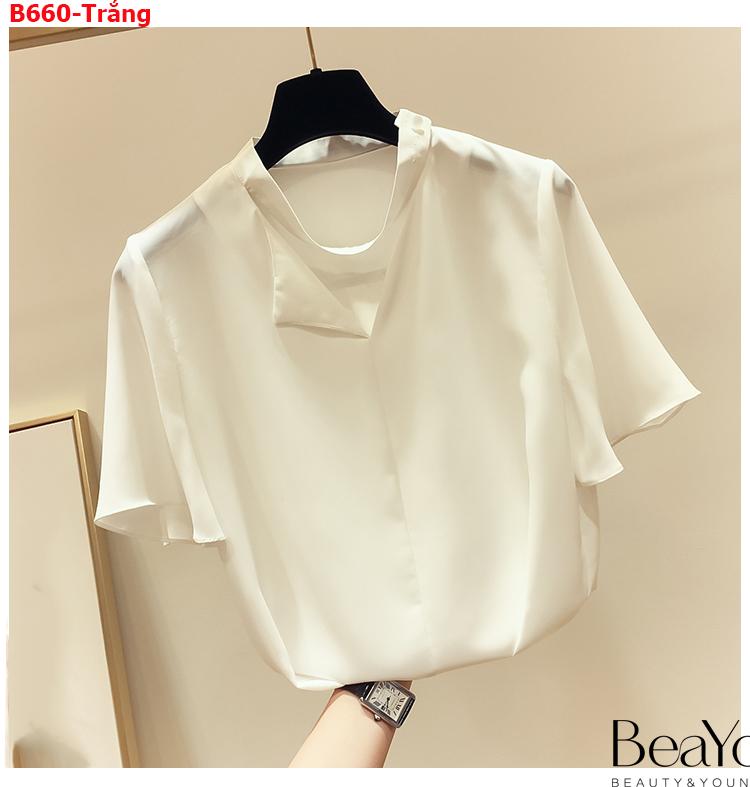 [HCM]B660-ÁO SƠ MI CỔ KIỂU TAY BÈO