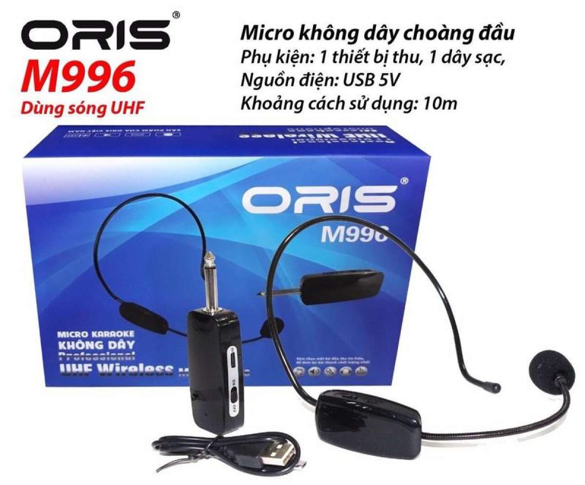 Micro trợ giảng không dây Oris M996. Micro không dây choàng đầu Oris M996