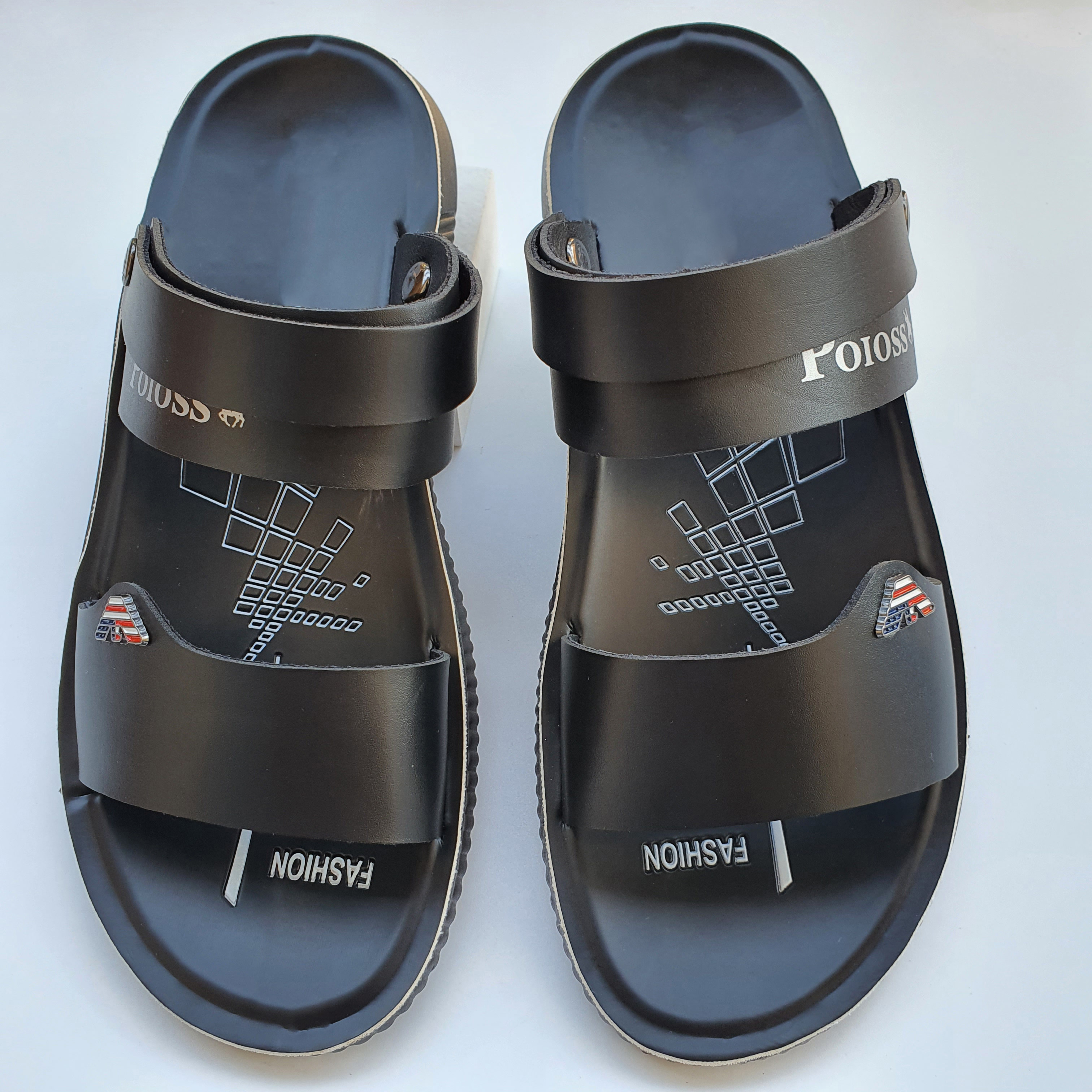 Dép quai ngang nam Dép Nam Da Bò Dép Quai Hậu Phù Hợp Đi Chơi Đi Làm Có Đế Chống Trơn Trượt - DQN22