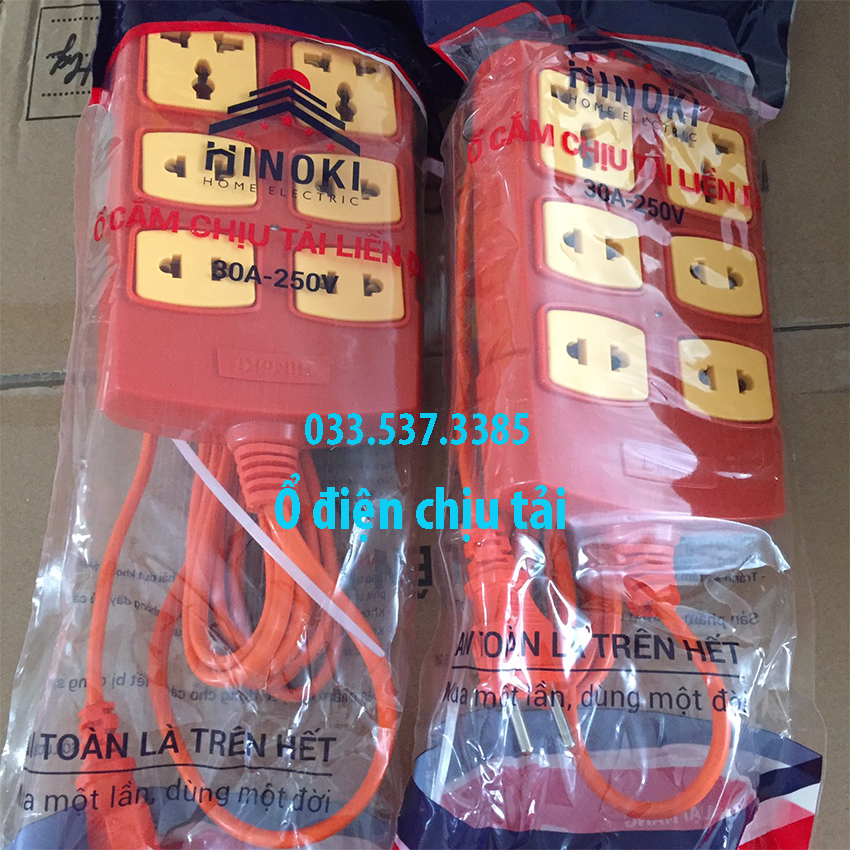 Ổ cắm điện, ổ cắm điện công suất lớn hinoki loại 6 lỗ dây dài 3m, 5m