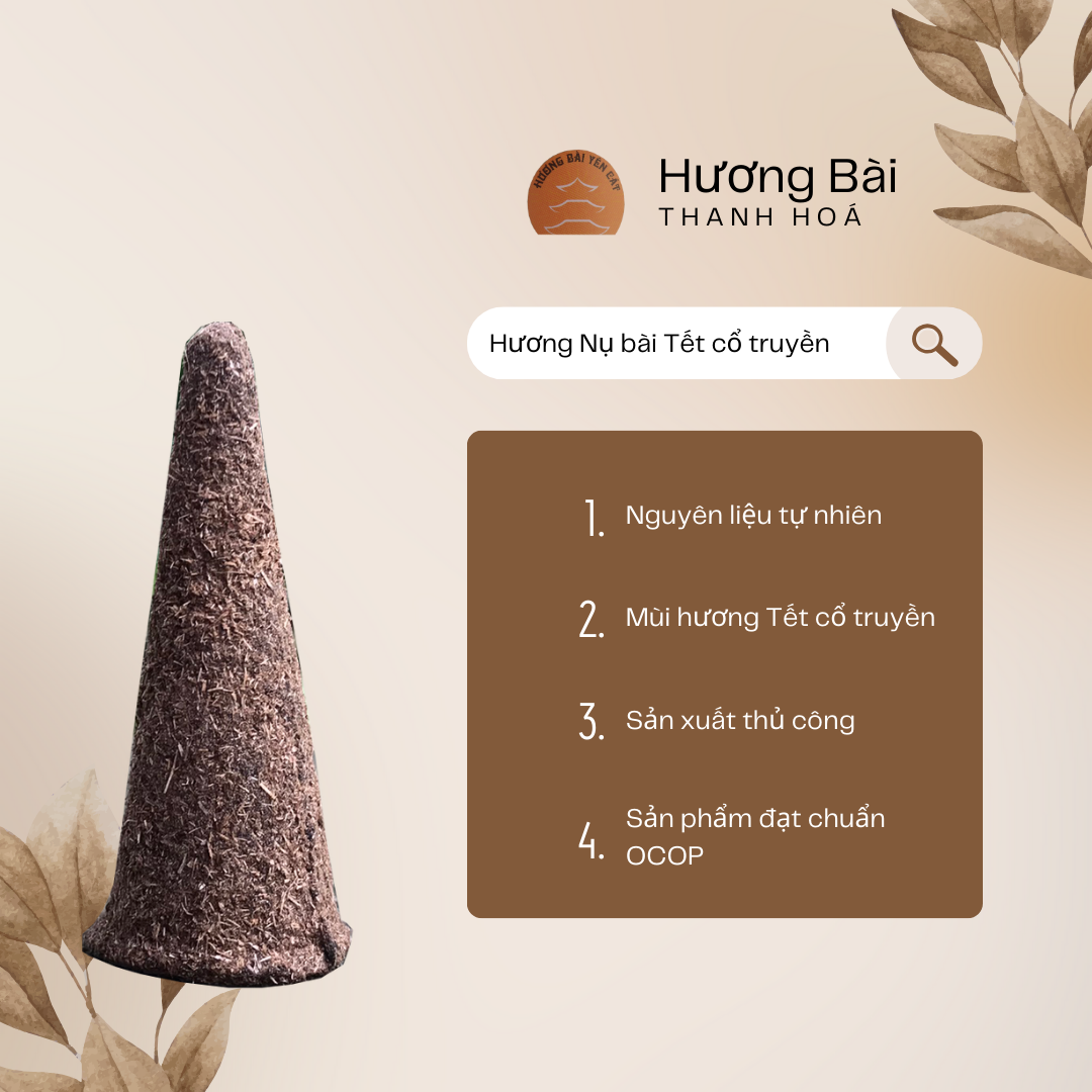 Nụ hương bài yên cát hương tết sản xuất thủ công nguyên liệu tự nhiên