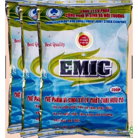 Chế phẩm em ủ phân hưu cơ - ủ cá - emic gói 200gram