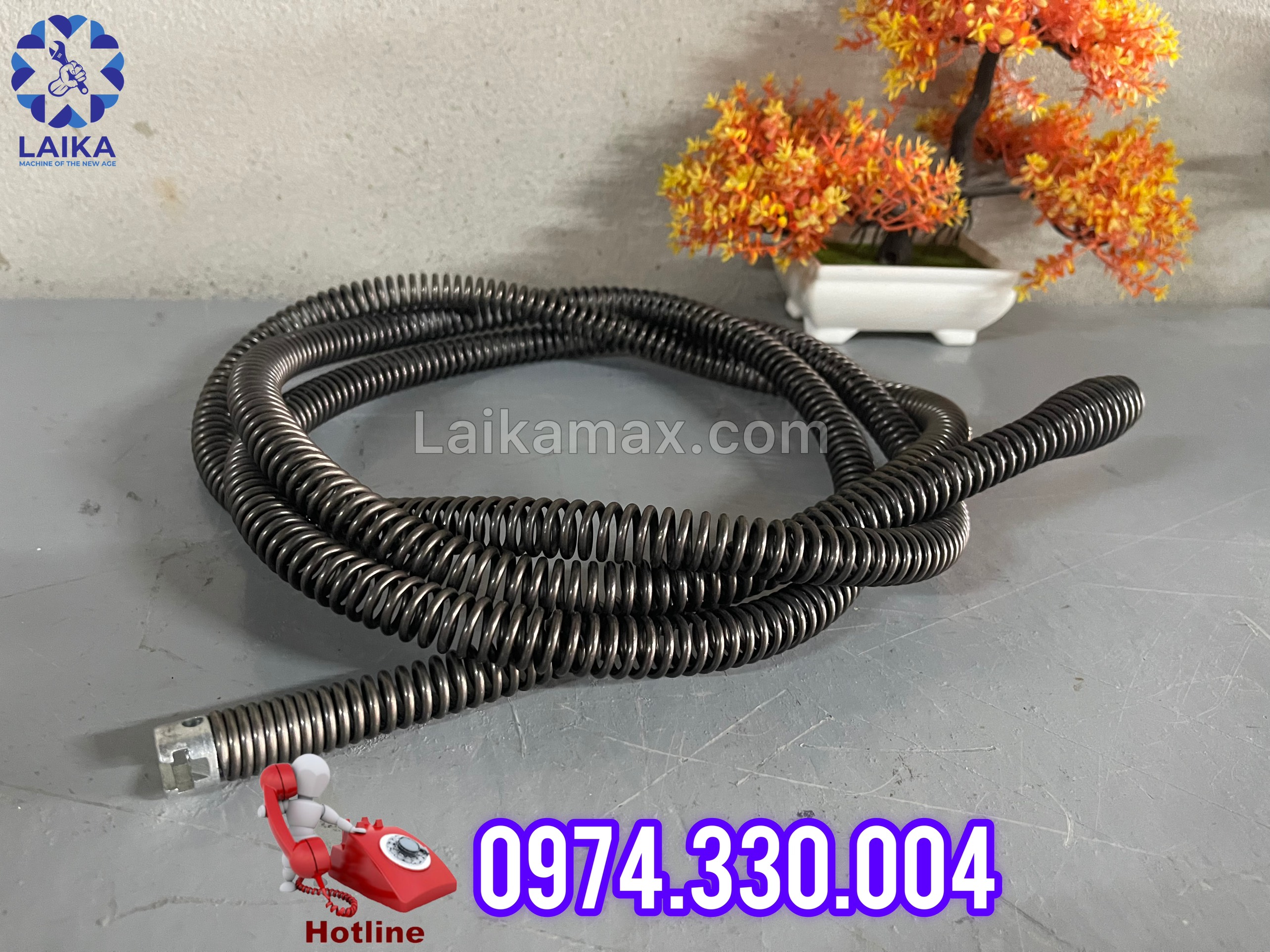 Dây thông tắc cống lò xo dùng máy khoan dài 2,5m