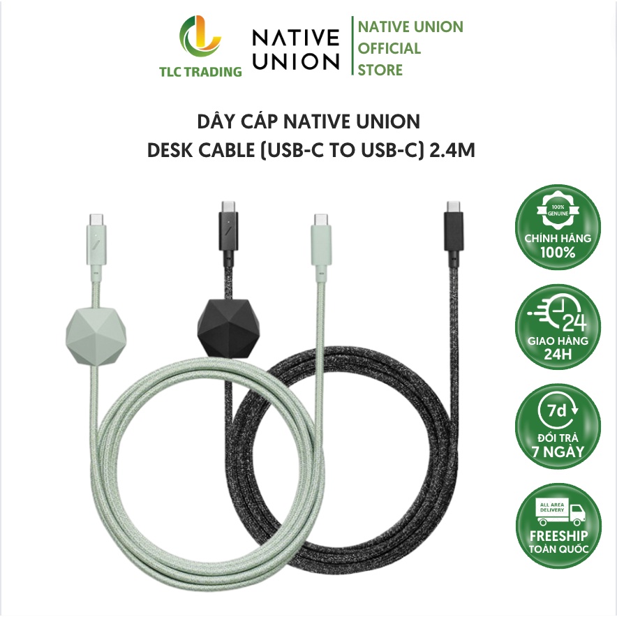 Dây cáp native union desk cable 2.4m-hàng chính hãng