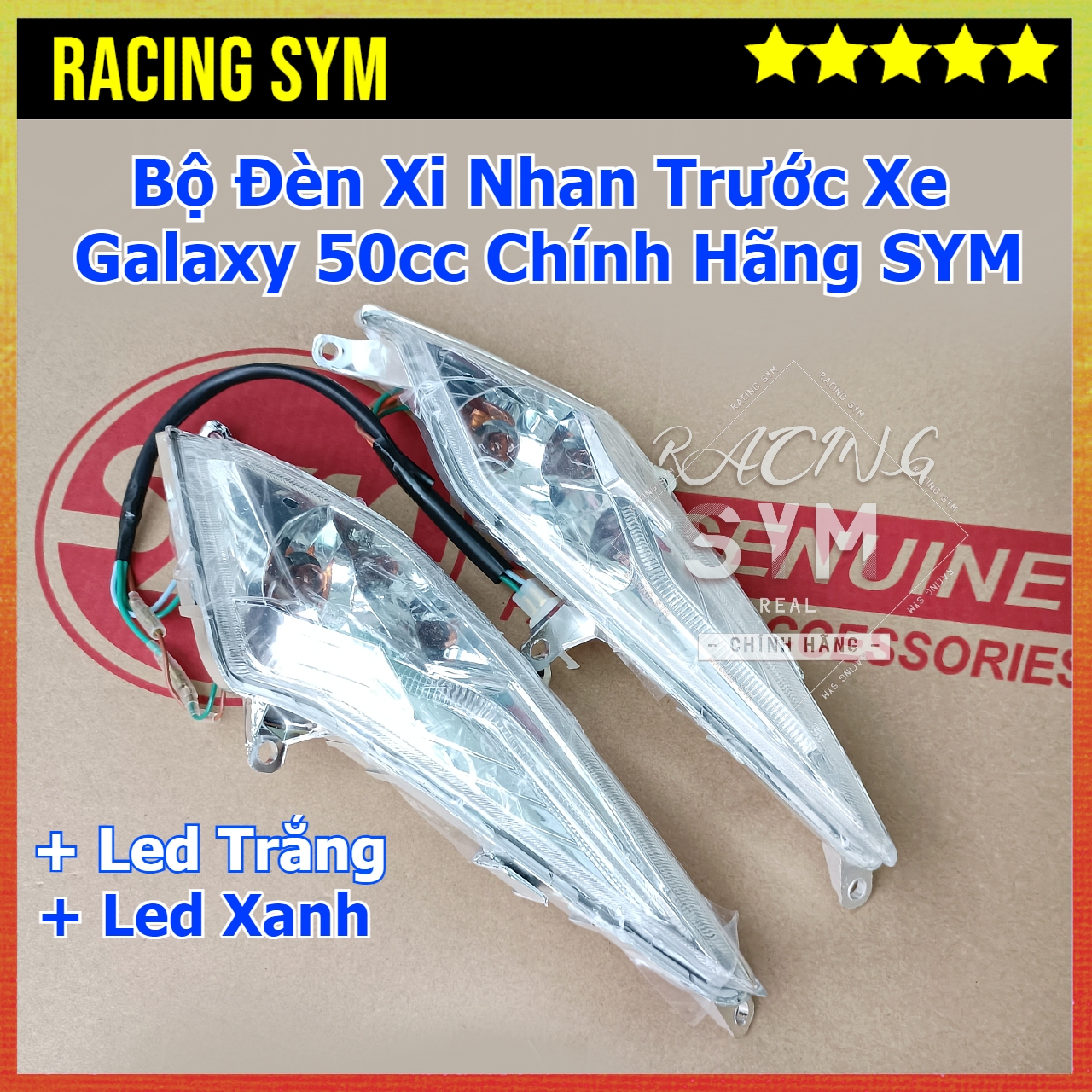 Bộ đèn xi nhân trước xe galaxy 50cc chính hãng sym
