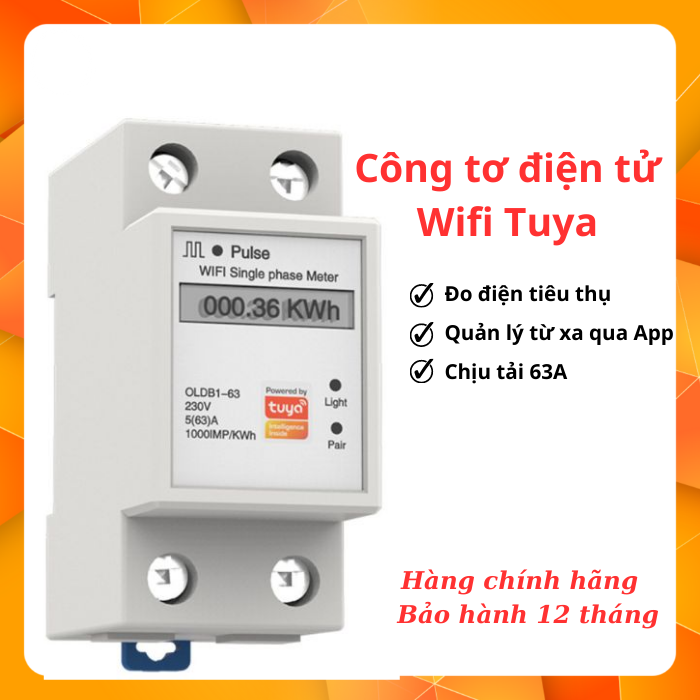 Công tơ điện tử Wifi Tuya