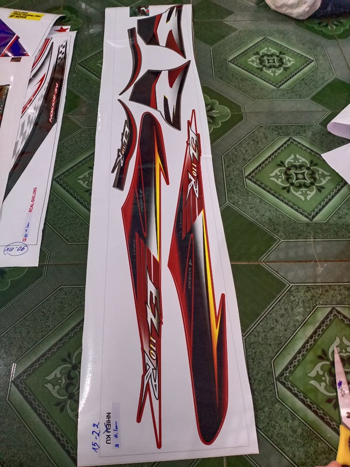 Tem rời ez 110 đỏ đen