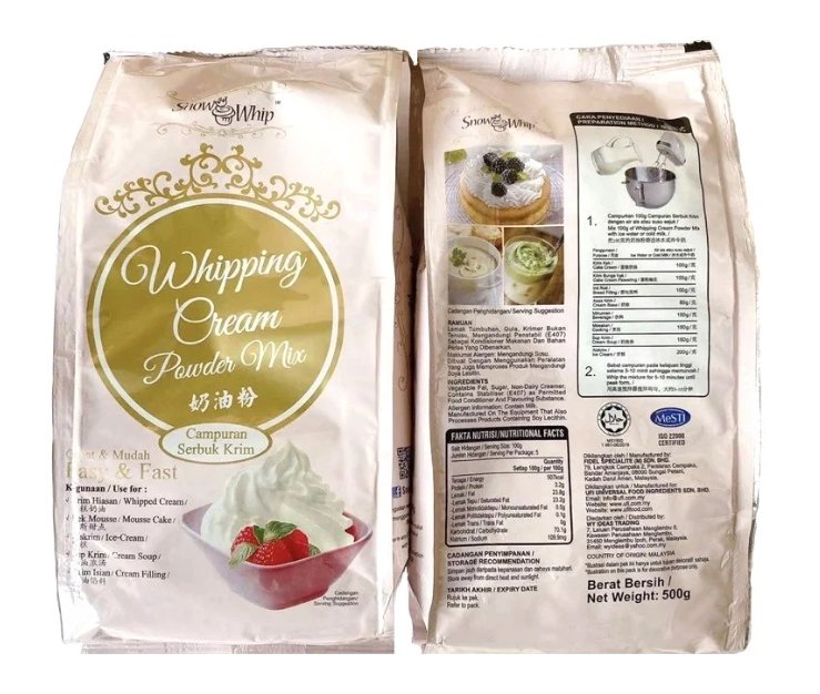 Whipping cream dạng bột túi zip - 100g