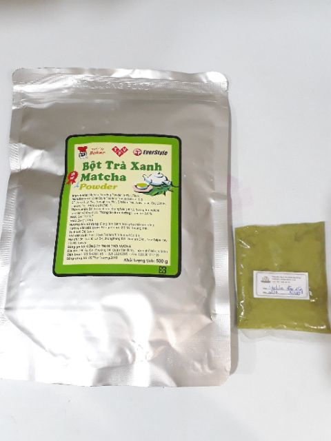 Bột Trà Xanh Matcha Powder Đài Loan hiệu EverStyle gói lẻ 20gr (gói chiết từ gói lớn, dùng làm bánh pha trà sữa)