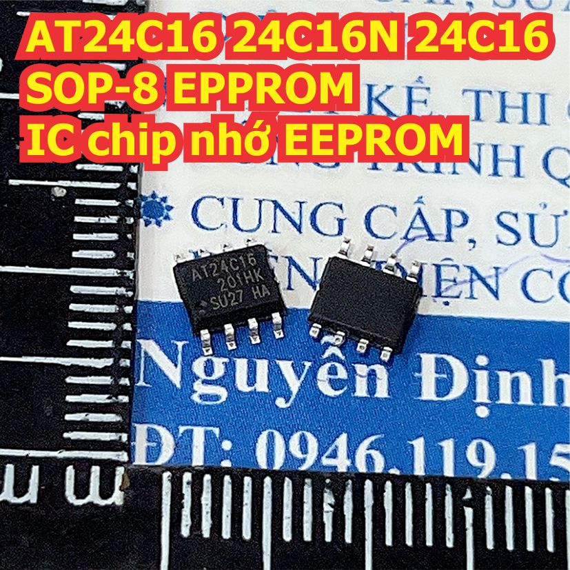 10 con at24c16 24c16n 24c16 sop-8 epprom ic chip nhớ eeprom kde1591