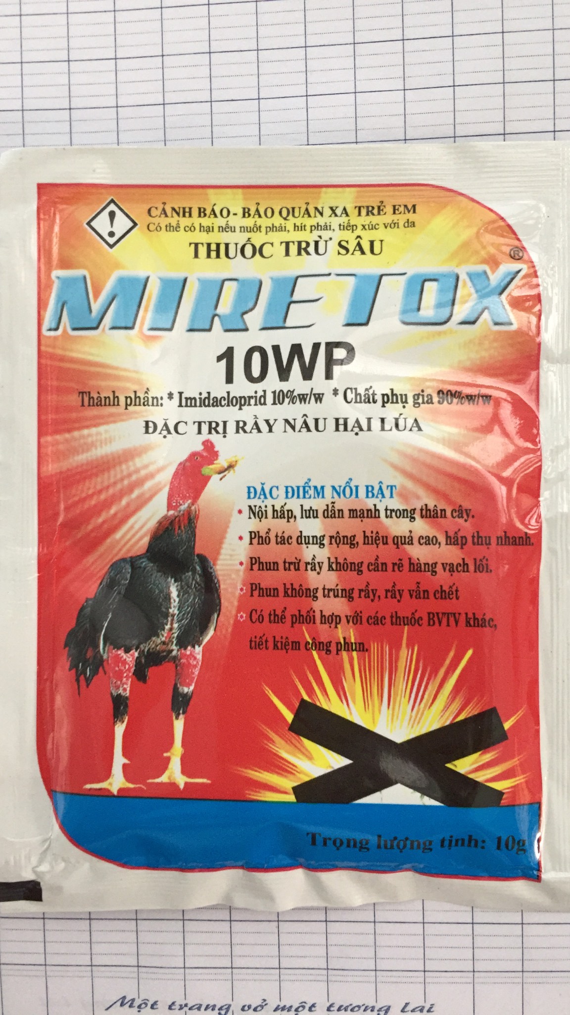 Combo 10 gói - Thuốc Diệt Rầy Nâu  - Miretox 10WP - Gói 10g