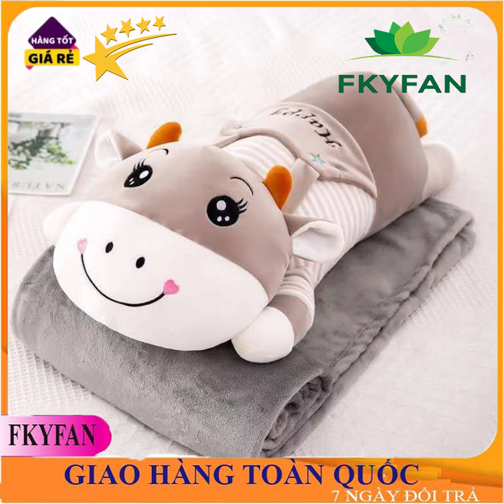 (BIG SIZE - CÓ CHĂN)Bộ chăn kèm gối - Bộ chăn gối hình thú, bộ chăn gối, bộ chăn gối hình thú hoa quả, chất liệu mềm mại , mẫu mã cực đáng yêu cute - Giao mẫu ngẫu nhiên