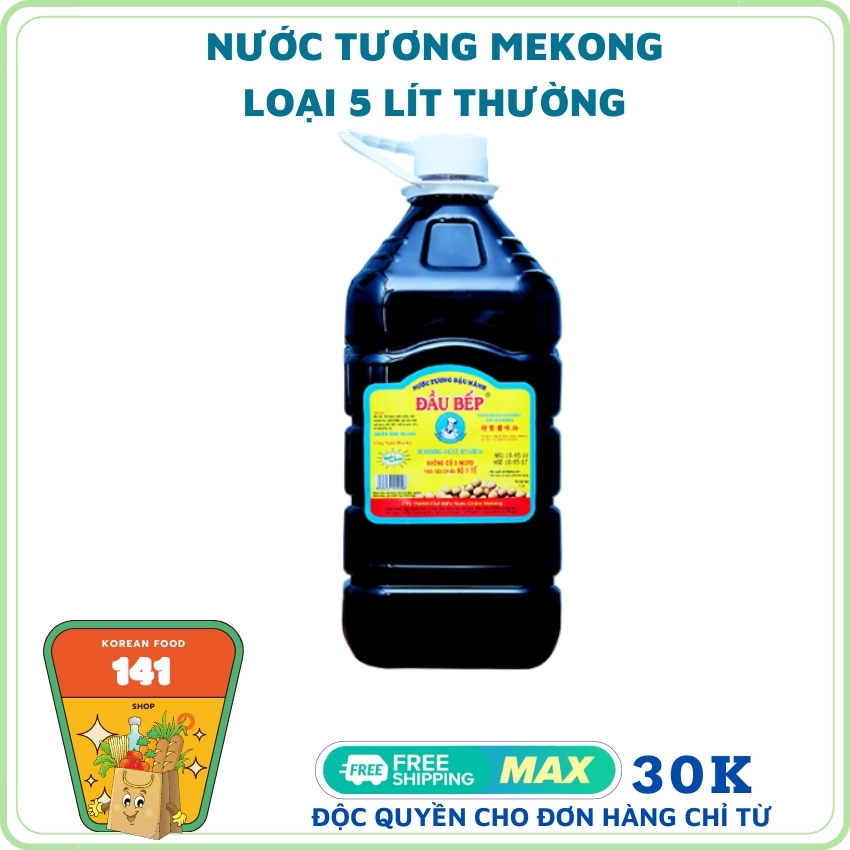 [HCM]NƯỚC TƯƠNG MEKONG ĐẦU BẾP 5 LÍT THƯỜNG VÀ 5 LÍT NGON THƠM NGON ĐẶC BIỆT ĐẬM VỊ - SHOP 141