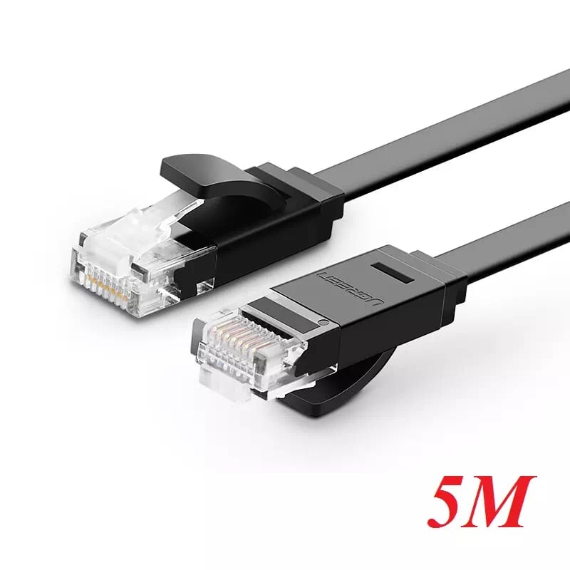 Ugreen 50176 5m màu đen cáp mạng lan cat6 dây dẹt nw102