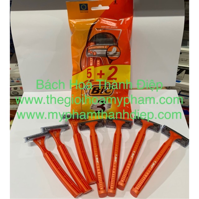 Bịch 7 cây dao cạo râu Bic 3 lưỡi