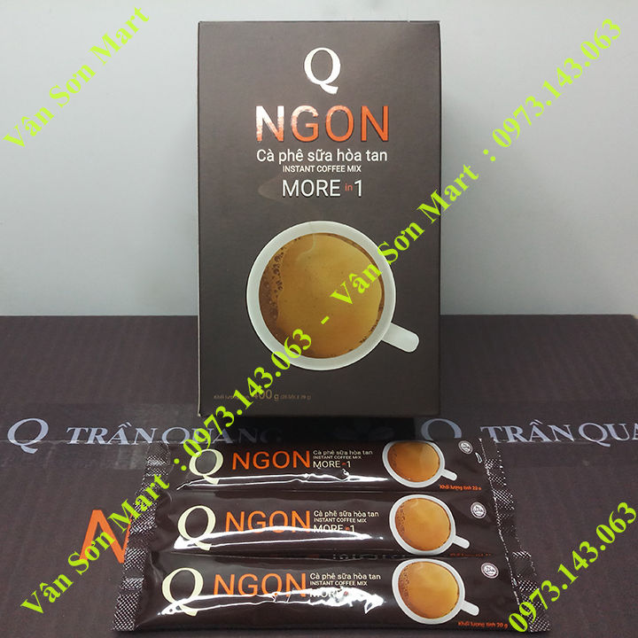 Cà phê sữa Ngon Trần Quang hộp giấy 400g (20 gói dài 20g)