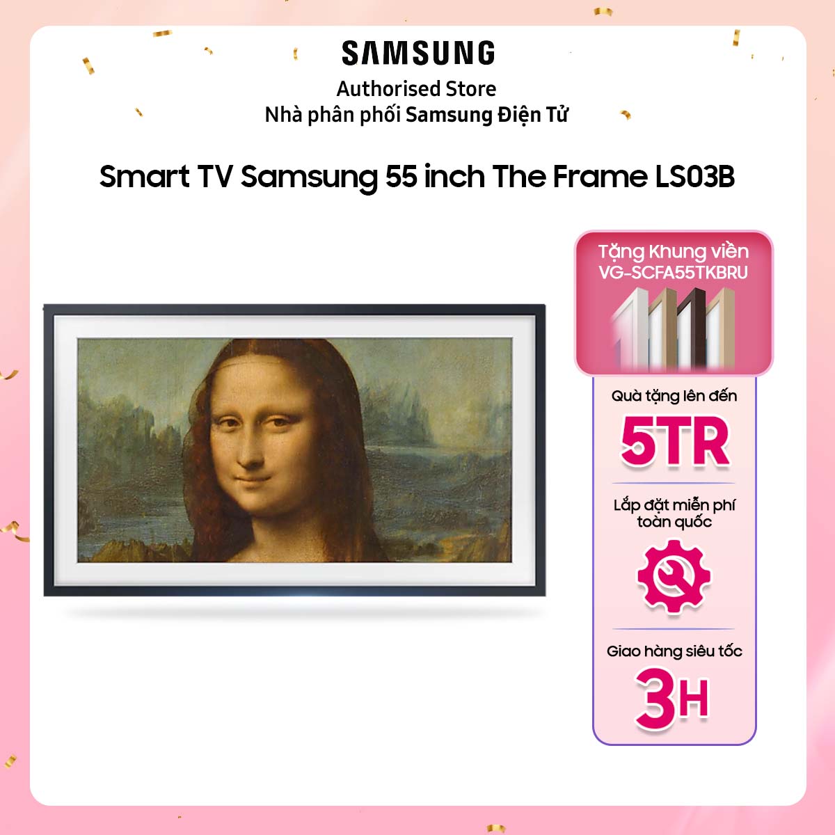 55ls03b - smart tivi samsung khung tranh the frame qled 4k 55 inch qa55ls03b qa55ls03ba qa55ls03bakxxv