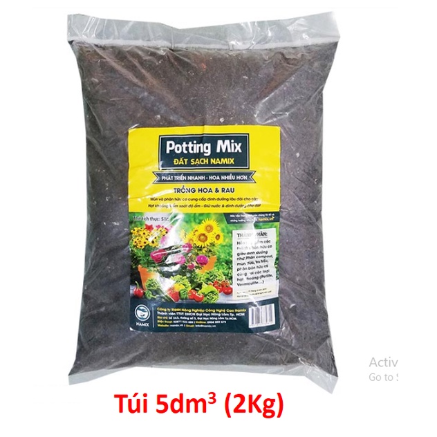 Đất sạch trồng rau và hoa 5dm3 ( khoản 3 kg ) giá rẻ