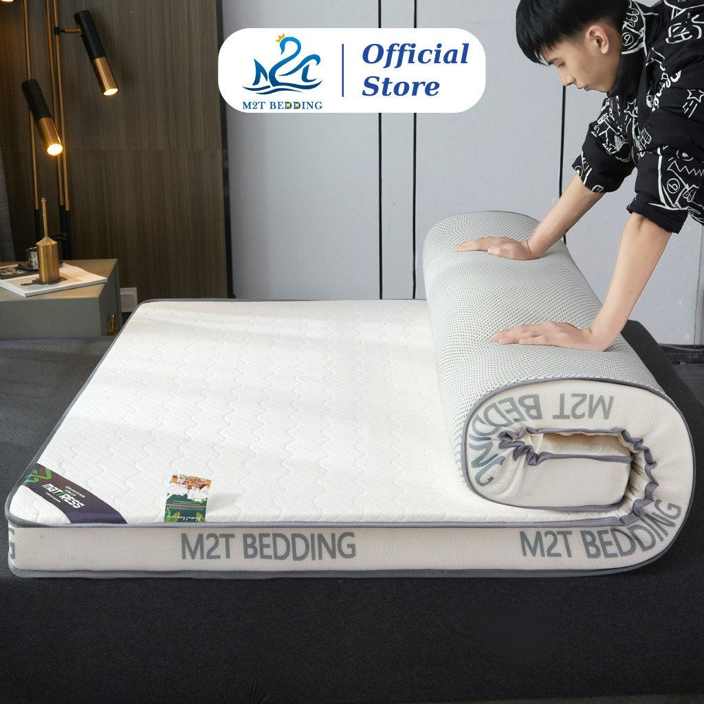 Nệm cao su non bông ép M2T BEDDING dày 7cm, Đệm bông ép giường ký túc xá, đệm ngủ văn phòng gấp gọn