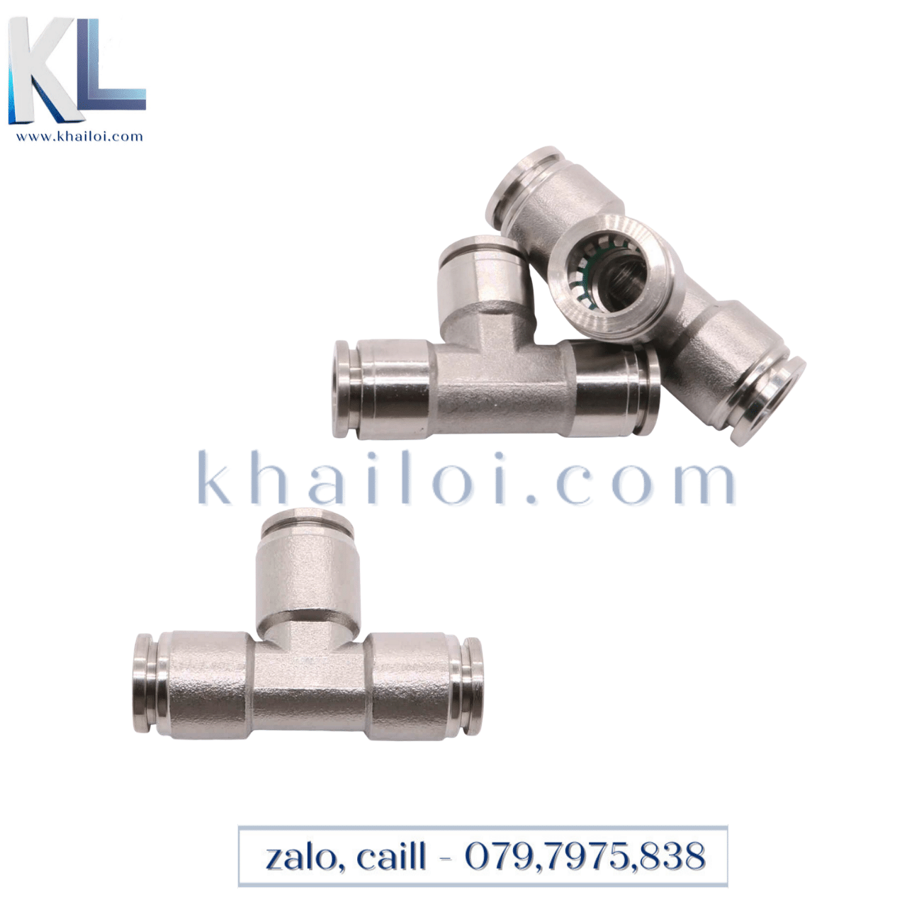 Tê inox nối khí nén ipe- ngã ba đầu ống khí nén inox- cút nối nhanh khí nén inox 304