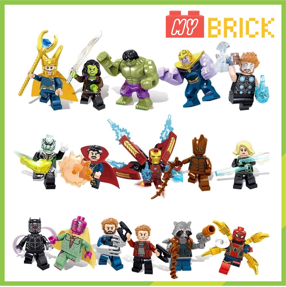 [HCM]Trọn bộ 16 nhân vật siêu anh hùng Avenger Marvel - Le Le - Non lego