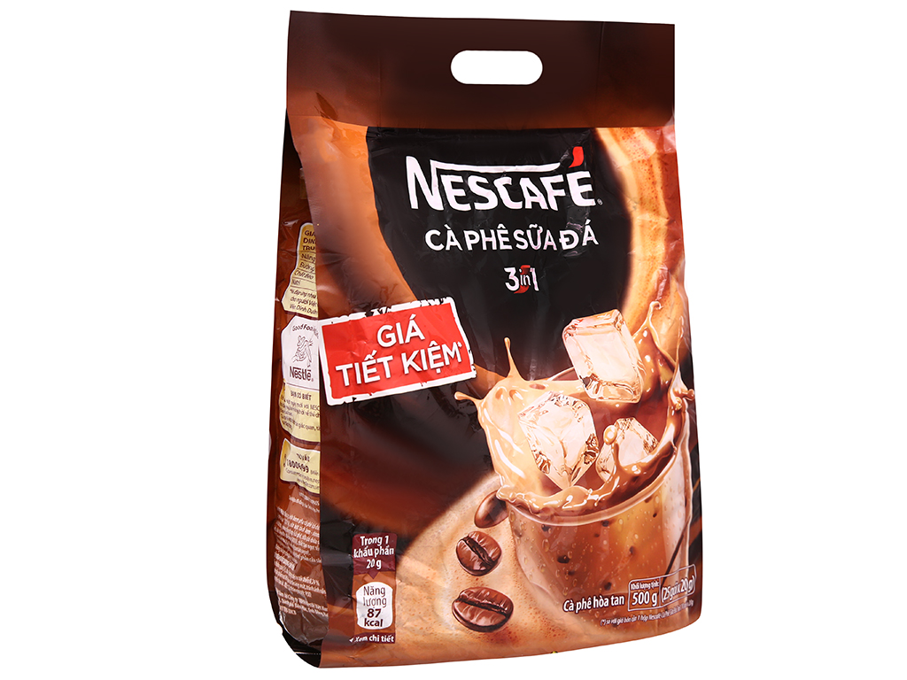 CÀ PHÊ SỮA ĐÁ NESCAFE 3 IN 1-HỘP 500G