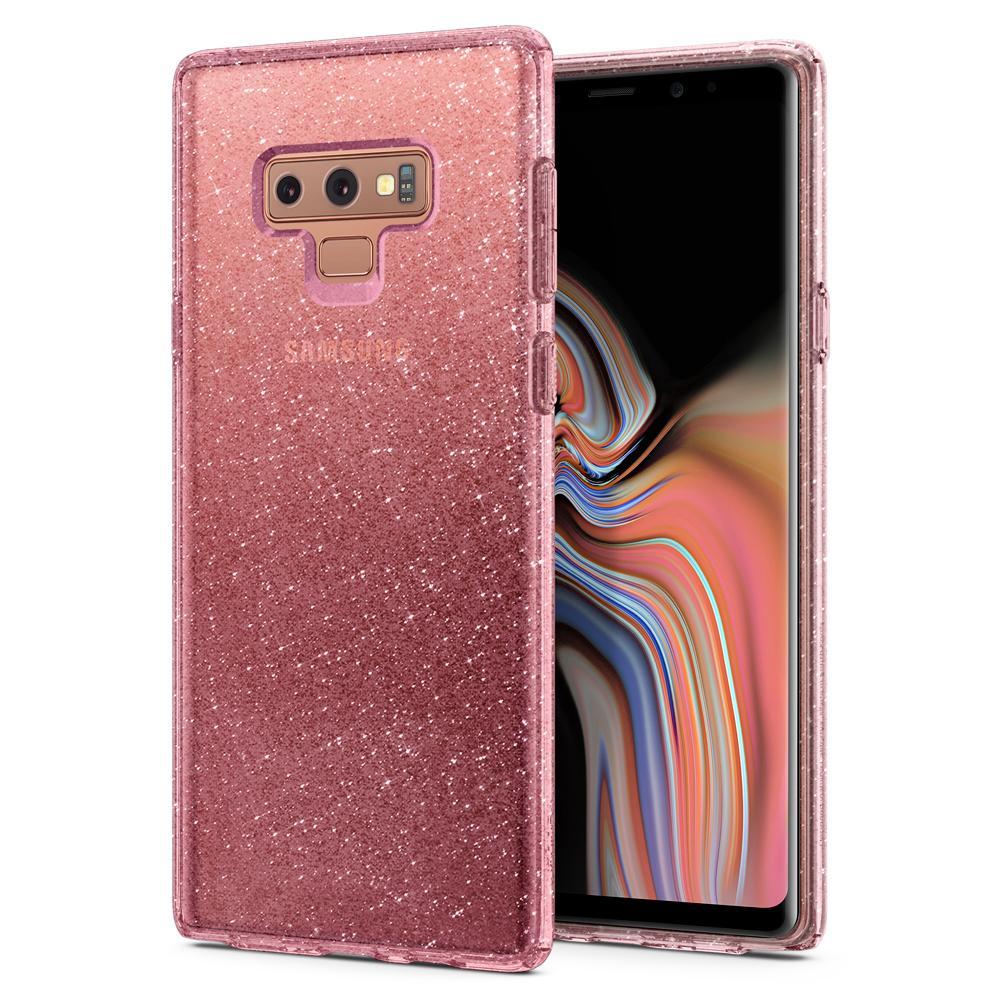 Ốp lưng Spigen Liquid Crystal Glitter trong suốt đính kim tuyến cho Galaxy Note 9 / Galaxy S9 Plus