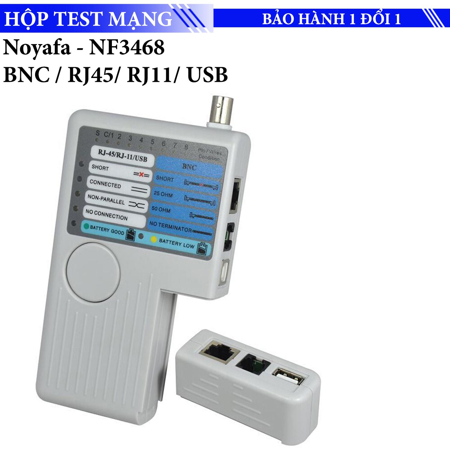Máy test mạng rj45 / rj11 / đồng trục / usb đa năng noyafa - nf 3468
