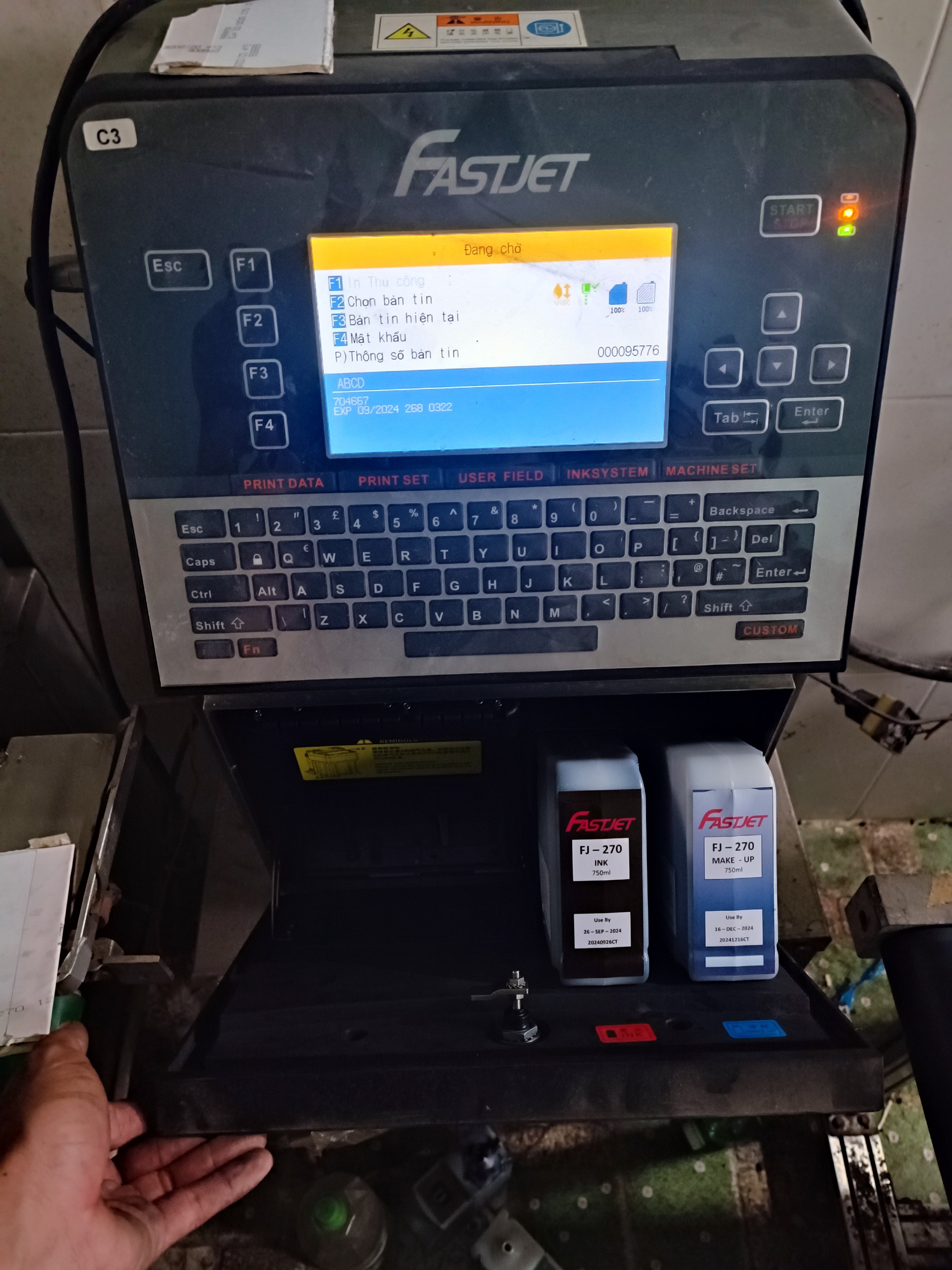 Máy in phun date công nghiệp Fastjet