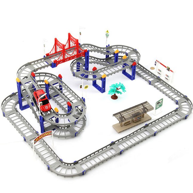 Bộ Đồ Chơi Đường Đua Ô Tô Tàu Lượn Nhiều Chi Tiết