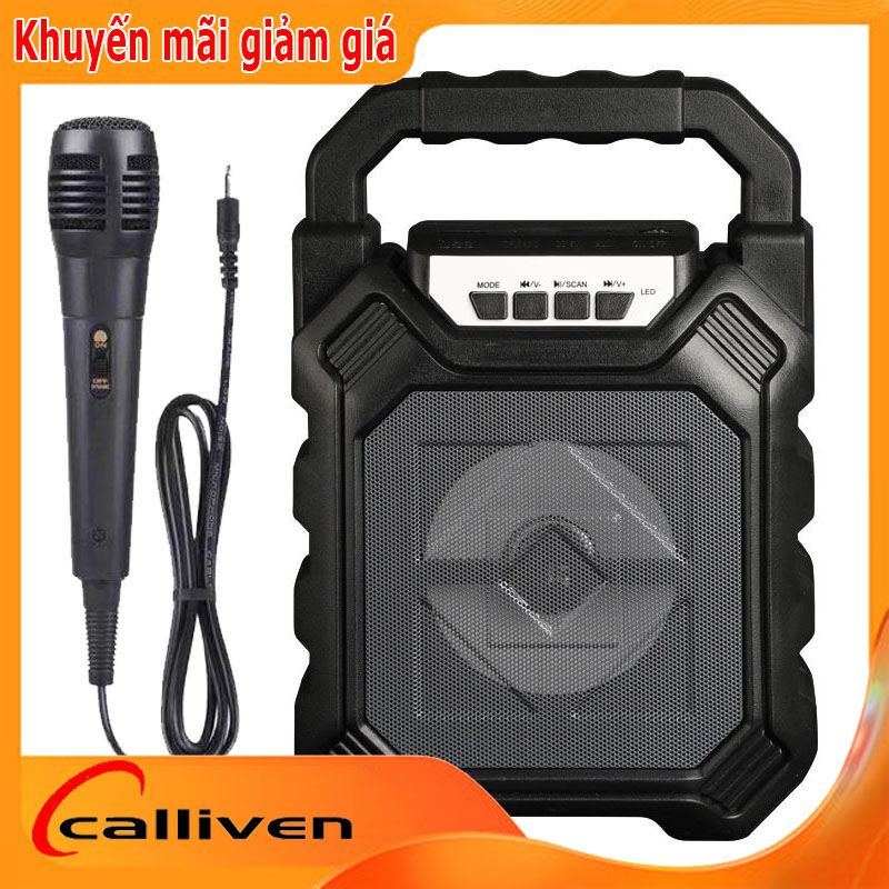 Loa kẹo kéo bluetooth mini Nghe Nhạc Bluetooth, Loa bluetooth, loa kraoke cắm thẻ nhớ, nghe đài FM Siêu Hay - Tặng kèm Mic