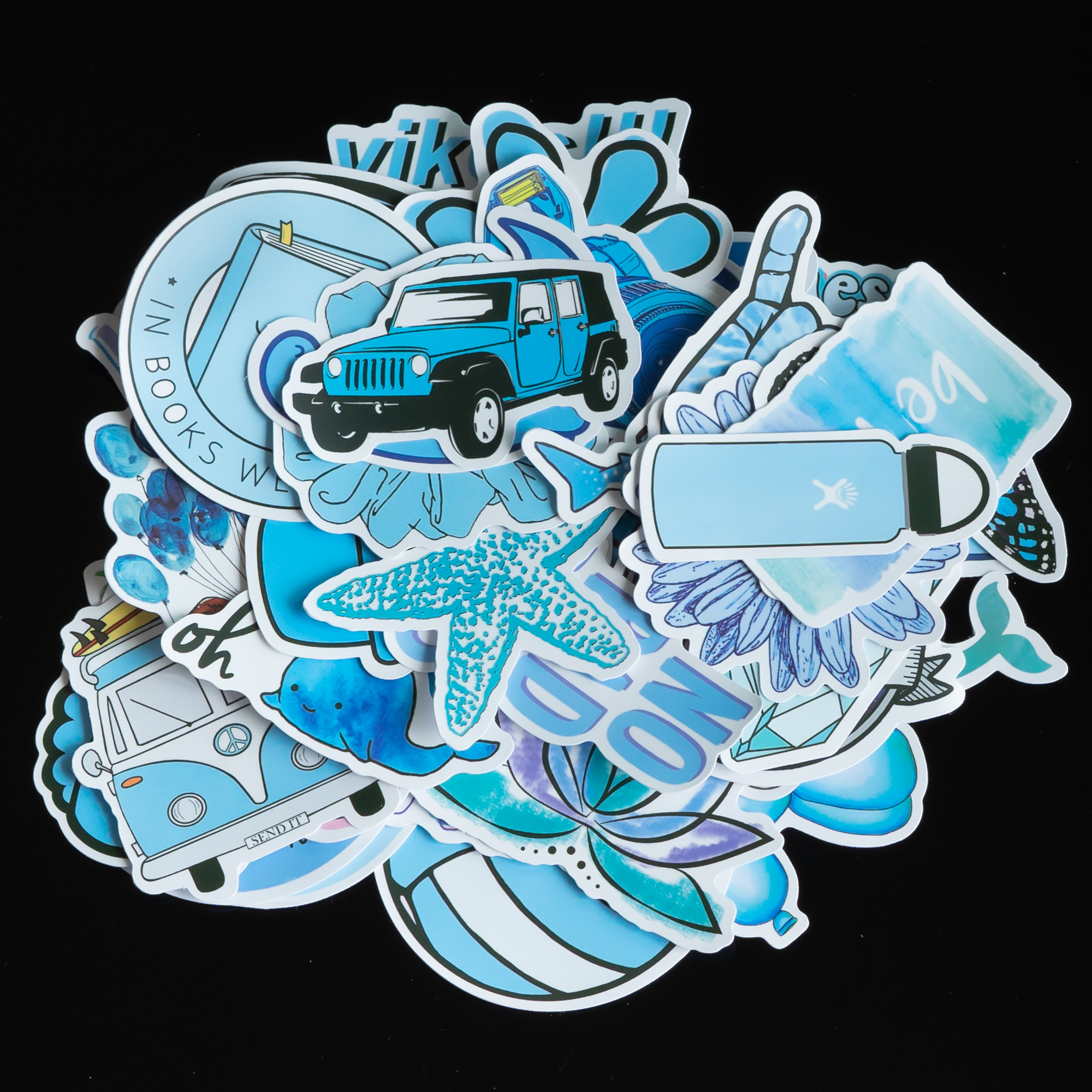 [HCM]Sticker chủ đề Blue xanh dương M2 mẫu mới 2020 hình dán chống nước lâu phai dán đàn guitar ukulele laptop điện thoại xe đạp xe máy skateboard macbook...