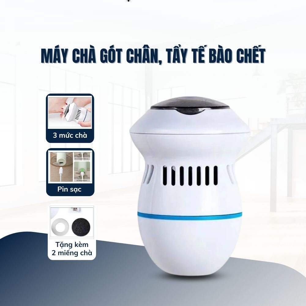 Máy mài gót chân chuyên dụng cho tiệm nail tẩy da chết và vết chai - Dụng cụ chà gót chân tại nhà pin sạc tiện lợi