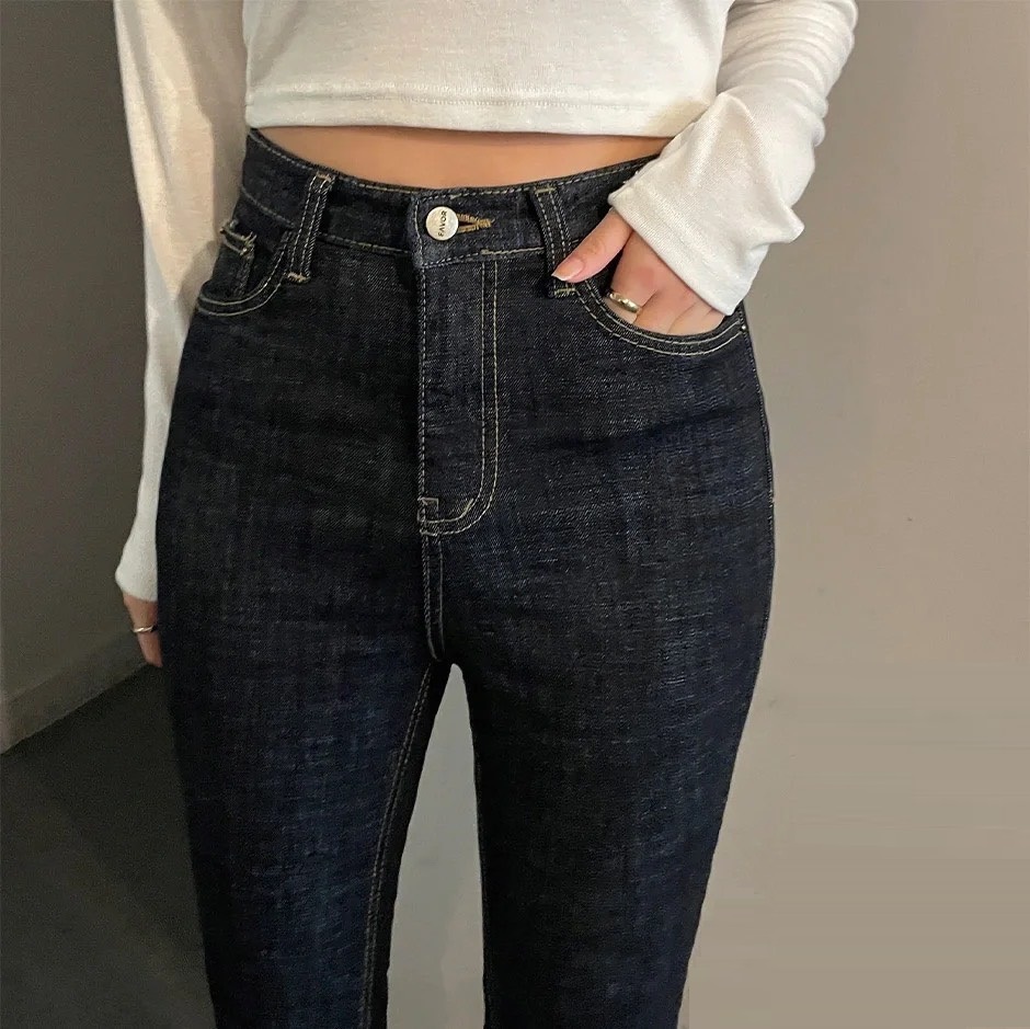 Quần Jean Nữ M03X XANH XƯỚC BỐ (Có Size Đại) - Quần Jeans Nữ Lưng Cao Co Giãn Tốt - Quần Bò Nữ Kiểu Dáng Basic - 060308