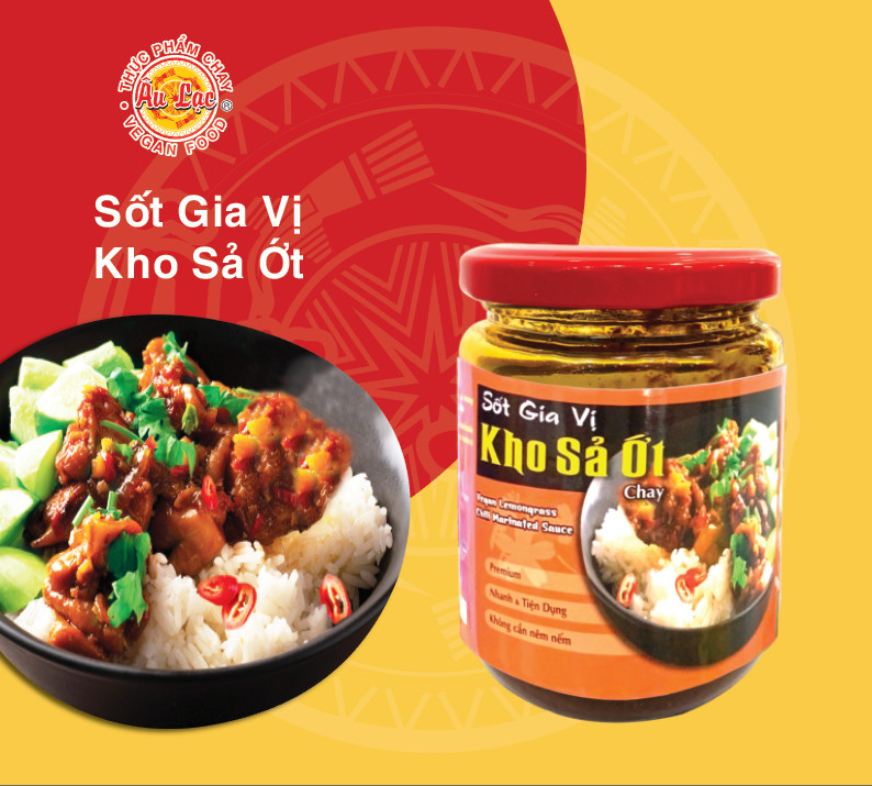 Sốt gia vị kho sả ớt - chay âu lạc