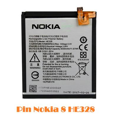 Pin nokia 8 mã HE328 dung lượng 3030mAh